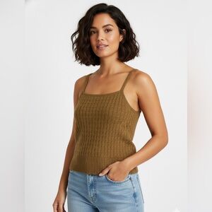 Abercrombie & Fitch Cable Knit Cropped Camisole Tank Top - Size M